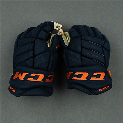 Connor McDavid - CCM Gloves - 100th Point of Season - 30th & 40th Goal of Season - 3 OT Game-Winning Goals - 200th Career Multipoint Game - Feb. 20, 2022 - April 14, 2022 Photo-Matched to 25 Games