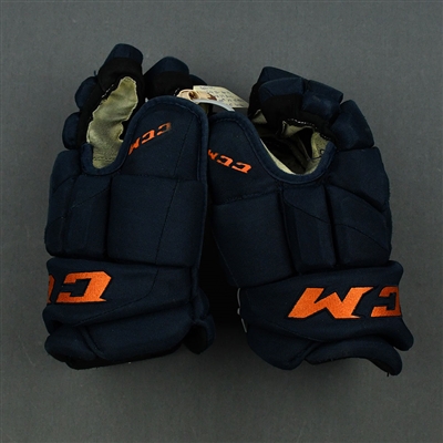 Connor McDavid - CCM Gloves - 100th Point of Season - 30th & 40th Goal of Season - 3 OT Game-Winning Goals - 200th Career Multipoint Game - Feb. 20, 2022 - April 14, 2022 Photo-Matched to 25 Games