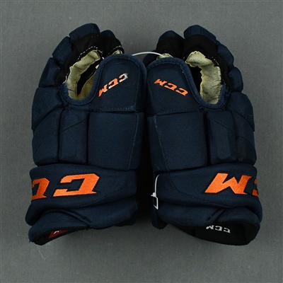 Connor McDavid - Edmonton Oilers - CCM Gloves - Photo-Matched to 11 Games, April 26 - June 4, 2022 - Matched to 44th Goal, 79th Assist & 123rd Point of Season