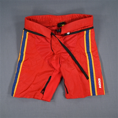 Alexander Holtz - Game-Worn Red Reverse Retro CCM Pants Shell  - 2022-23 NHL Season