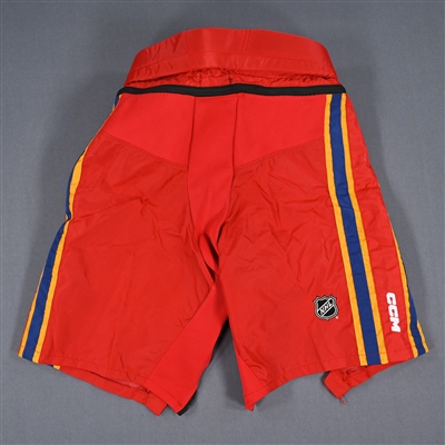 Fabian Zetterlund - Game-Worn Red Reverse Retro CCM Pants Shell  - 2022-23 NHL Season