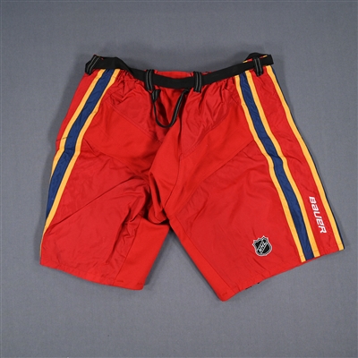 Jonas Siegenthaler - Game-Worn Red Reverse Retro Bauer Pants Shell  - 2022-23 NHL Season