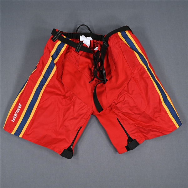 Brendan Smith - Game-Worn Red Reverse Retro Bauer Pants Shell  - 2022-23 NHL Season