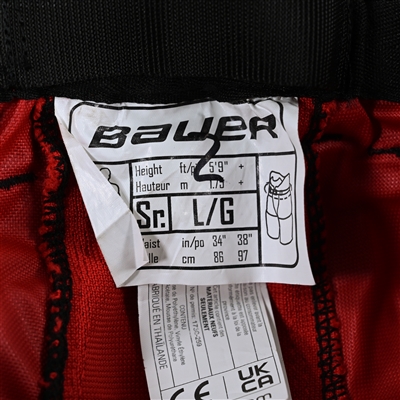 Brendan Smith - Game-Worn Red Reverse Retro Bauer Pants Shell  - 2022-23 NHL Season