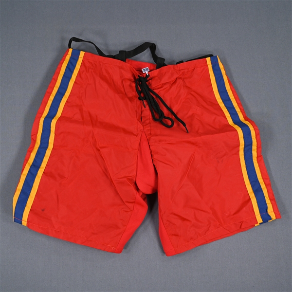 Dawson Mercer - Game-Worn Red Reverse Retro CCM Pants Shell  - 2022-23 NHL Season