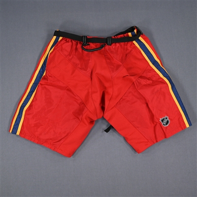 Kevin Bahl - Game-Worn Red Reverse Retro Bauer Pants Shell  - 2022-23 NHL Season