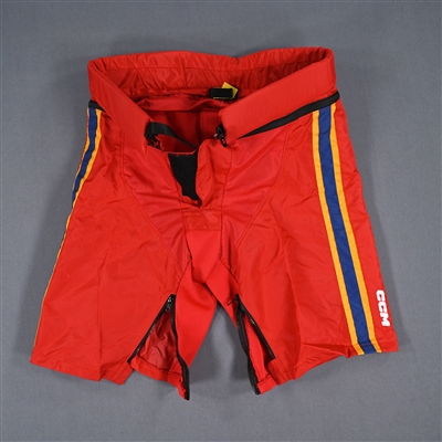 Yegor Sharangovich - Game-Worn Red Reverse Retro CCM Pants Shell  - 2022-23 NHL Season