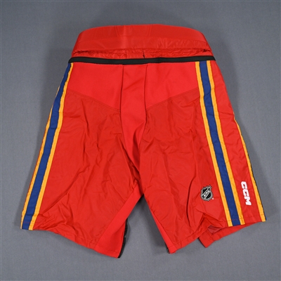 Yegor Sharangovich - Game-Worn Red Reverse Retro CCM Pants Shell  - 2022-23 NHL Season
