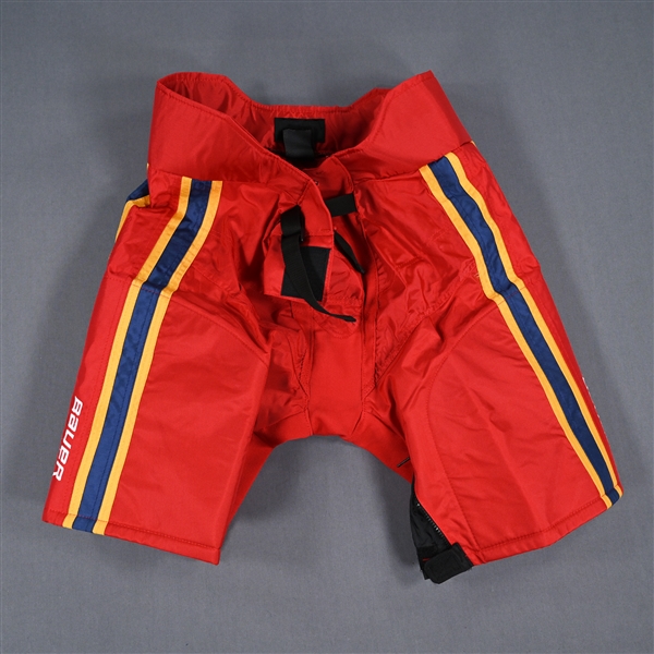 Nathan Bastian - Game-Issued Red Reverse Retro Bauer Pants Shell - Practice Only - 2022-23 NHL Season