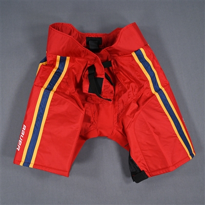 Nathan Bastian - Game-Issued Red Reverse Retro Bauer Pants Shell - Practice Only - 2022-23 NHL Season