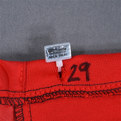MacKenzie Blackwood - Game-Issued Red Reverse Retro Pants Shell - Back-Up Only - 2022-23 NHL Season