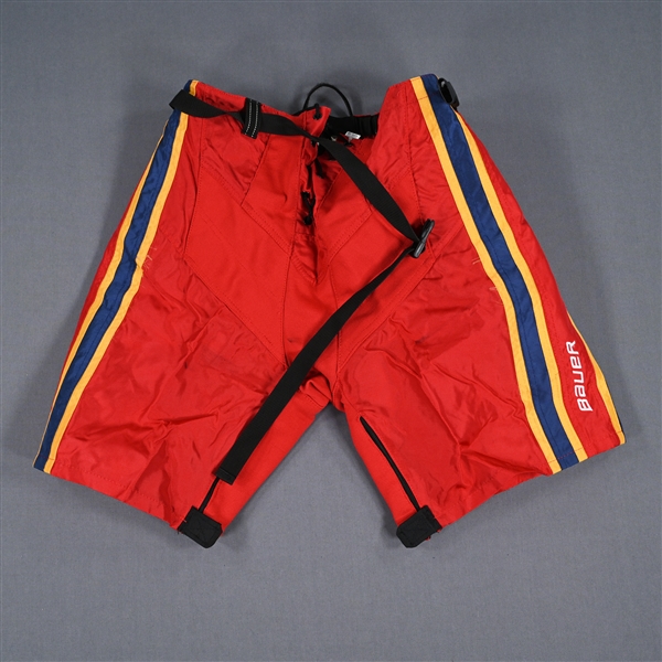 Jesper Bratt - Game-Worn Red Reverse Retro Bauer Pants Shell  - 2022-23 NHL Season