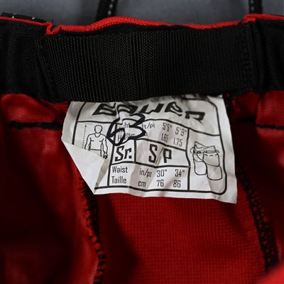 Jesper Bratt - Game-Worn Red Reverse Retro Bauer Pants Shell  - 2022-23 NHL Season
