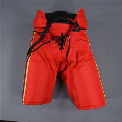 Ryan Graves - Game-Worn Red Reverse Retro CCM Pants - 2022-23 NHL Season