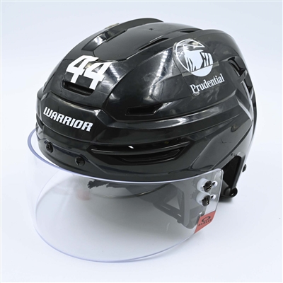 Miles Wood - Game-Worn  Black, Warrior Helmet w/ Oakley Shield - 2022-23 NHL Regular Season and 2023 Stanley Cup Playoffs