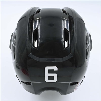 John Marino - Game-Worn  Black, Warrior Helmet w/ Oakley Shield - 2022-23 NHL Regular Season and 2023 Stanley Cup Playoffs