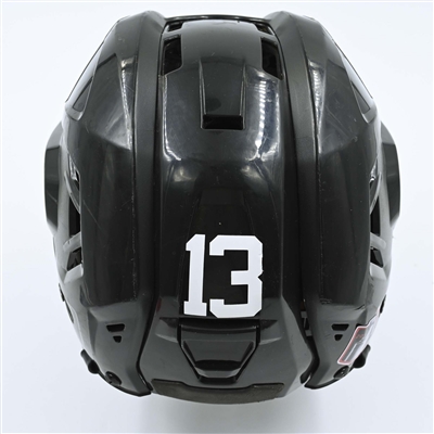Nico Hischier - Game-Worn  Black, CCM Helmet w/ Oakley Shield - 2022-23 NHL Regular Season and 2023 Stanley Cup Playoffs