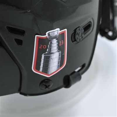 Nico Hischier - Game-Worn  Black, CCM Helmet w/ Oakley Shield - 2022-23 NHL Regular Season and 2023 Stanley Cup Playoffs