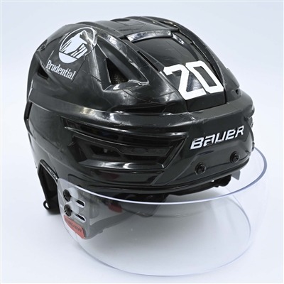 Michael McLeod - Game-Worn  Black, Bauer Helmet w/ Bauer Shield - 2022-23 NHL Regular Season and 2023 Stanley Cup Playoffs