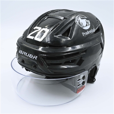 Michael McLeod - Game-Worn  Black, Bauer Helmet w/ Bauer Shield - 2022-23 NHL Regular Season and 2023 Stanley Cup Playoffs