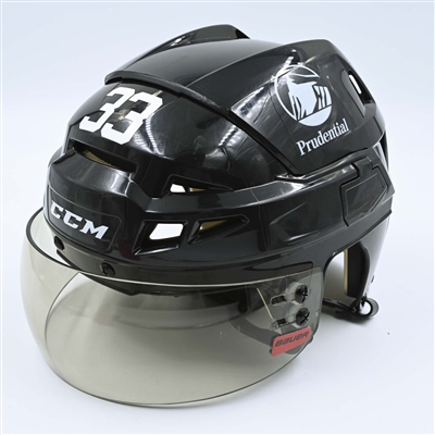 Ryan Graves - Game-Worn  Black, CCM Helmet w/ Bauer Shield - 2022-23 NHL Regular Season and 2023 Stanley Cup Playoffs