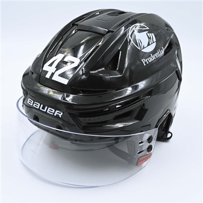 Curtis Lazar - Game-Worn  Black, Bauer Helmet w/ Bauer Shield - 2022-23 NHL Regular Season and 2023 Stanley Cup Playoffs