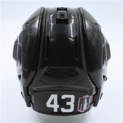 Luke Hughes - Game-Worn  Black, Bauer Helmet w/ Bauer Shield - 2023 Stanley Cup Playoffs