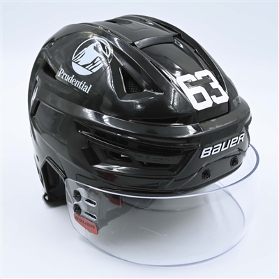 Jesper Bratt - Game-Worn  Black, Bauer Helmet w/ Bauer Shield - 2022-23 NHL Regular Season and 2023 Stanley Cup Playoffs