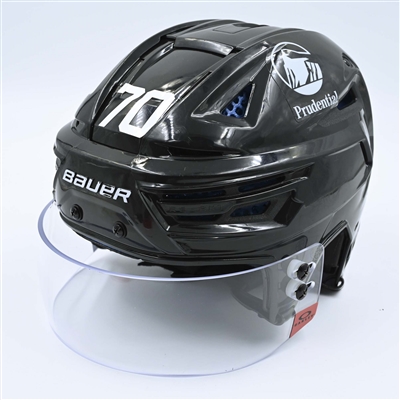 Jesper Boqvist - Game-Worn  Black, Bauer Helmet w/ Oakley Shield - 2022-23 NHL Regular Season and 2023 Stanley Cup Playoffs