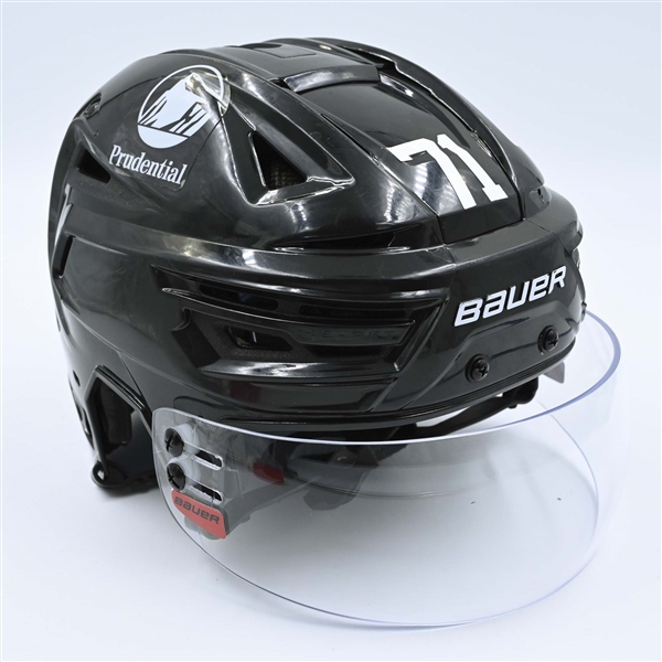 Jonas Siegenthaler - Game-Worn  Black, Bauer Helmet w/ Bauer Shield - 2022-23 NHL Regular Season and 2023 Stanley Cup Playoffs