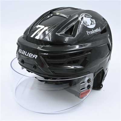 Jonas Siegenthaler - Game-Worn  Black, Bauer Helmet w/ Bauer Shield - 2022-23 NHL Regular Season and 2023 Stanley Cup Playoffs