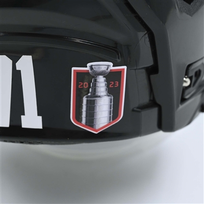 Jonas Siegenthaler - Game-Worn  Black, Bauer Helmet w/ Bauer Shield - 2022-23 NHL Regular Season and 2023 Stanley Cup Playoffs
