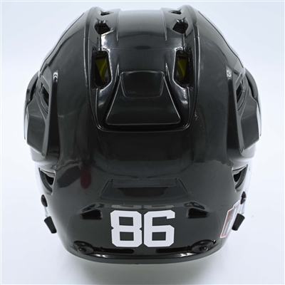 Jack Hughes - Game-Worn  Black, Bauer Helmet w/ Bauer Shield - 2022-23 NHL Regular Season and 2023 Stanley Cup Playoffs