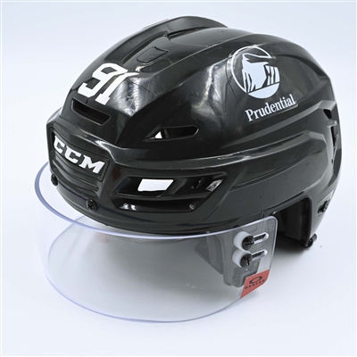 Dawson Mercer - Game-Worn  Black, CCM Helmet w/ Oakley Shield - 2022-23 NHL Regular Season and 2023 Stanley Cup Playoffs