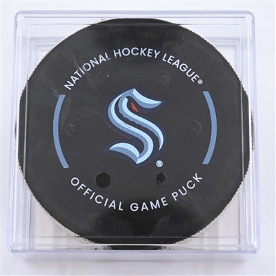Seattle Kraken - Game Puck - May 7, 2023 vs. Dallas Stars - 2023 Stanley Cup Playoffs - Round 2, Game 3 - 1st Period (Kraken Logo)