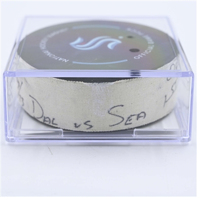 Seattle Kraken - Game Puck - May 7, 2023 vs. Dallas Stars - 2023 Stanley Cup Playoffs - Round 2, Game 3 - 1st Period (Kraken Logo)