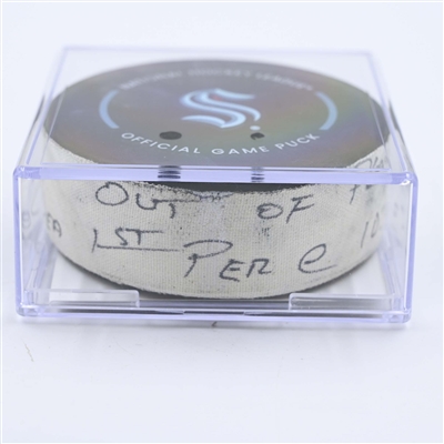 Seattle Kraken - Game Puck - May 7, 2023 vs. Dallas Stars - 2023 Stanley Cup Playoffs - Round 2, Game 3 - 1st Period (Kraken Logo)