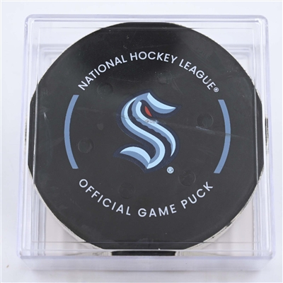 Seattle Kraken - Game Puck - May 7, 2023 vs. Dallas Stars - 2023 Stanley Cup Playoffs - Round 2, Game 3 - 1st Period (Kraken Logo)