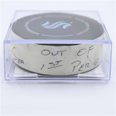 Seattle Kraken - Game Puck - May 7, 2023 vs. Dallas Stars - 2023 Stanley Cup Playoffs - Round 2, Game 3 - 1st Period (Kraken Logo)