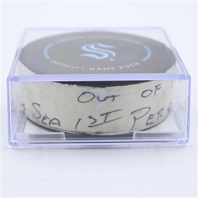 Seattle Kraken - Game Puck - May 7, 2023 vs. Dallas Stars - 2023 Stanley Cup Playoffs - Round 2, Game 3 - 1st Period (Kraken Logo)