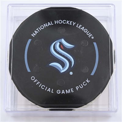 Seattle Kraken - Game Puck - May 7, 2023 vs. Dallas Stars - 2023 Stanley Cup Playoffs - Round 2, Game 3 - 2nd Period (Kraken Logo)