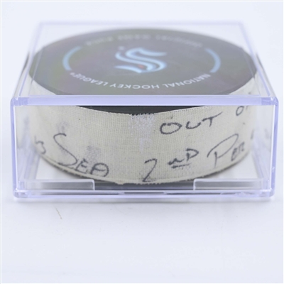 Seattle Kraken - Game Puck - May 7, 2023 vs. Dallas Stars - 2023 Stanley Cup Playoffs - Round 2, Game 3 - 2nd Period (Kraken Logo)