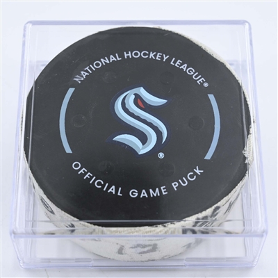 Seattle Kraken - Game Puck - May 9, 2023 vs. Dallas Stars - 2023 Stanley Cup Playoffs - Round 2, Game 4 - 1st Period (Kraken Logo)