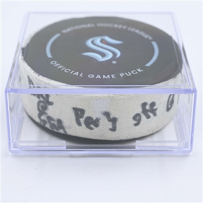 Seattle Kraken - Game Puck - May 9, 2023 vs. Dallas Stars - 2023 Stanley Cup Playoffs - Round 2, Game 4 - 3rd Period (Kraken Logo)