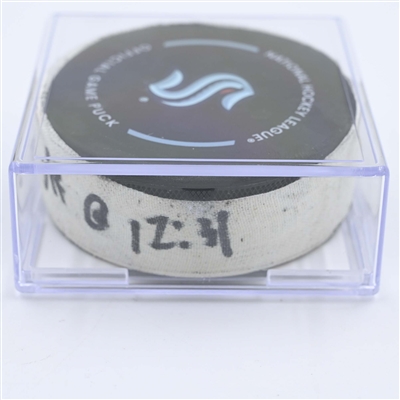 Seattle Kraken - Game Puck - May 9, 2023 vs. Dallas Stars - 2023 Stanley Cup Playoffs - Round 2, Game 4 - 3rd Period (Kraken Logo)