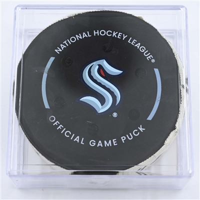 Seattle Kraken - Game Puck - May 13, 2023 vs. Dallas Stars - 2023 Stanley Cup Playoffs - Round 2, Game 6 - 3rd Period (Kraken Logo)