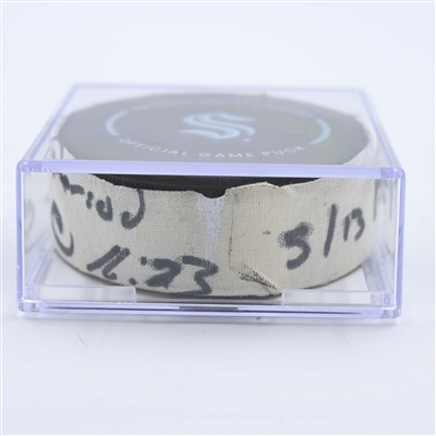 Seattle Kraken - Game Puck - May 13, 2023 vs. Dallas Stars - 2023 Stanley Cup Playoffs - Round 2, Game 6 - 3rd Period (Kraken Logo)