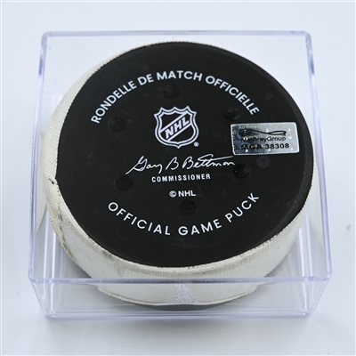Zack MacEwen - Philadelphia Flyers - Goal Puck - October 27, 2022 vs. Florida Panthers (Flyers Logo)  - 2022-23 NHL Season