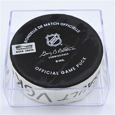 Jonathan Marchessault - Vegas Golden Knights - Goal Puck - December 5, 2022 vs. Boston Bruins (Bruins Logo) 