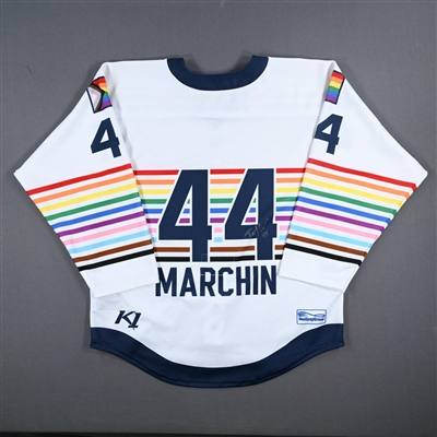 Taylor Marchin - Game-Worn Autographed Pride Jersey - Worn March 10-11, 2023 vs. Buffalo Beauts